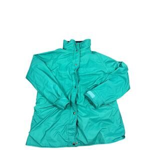 Vintage Woolrich Teal Parka Jacket USA Made 80s Outdoor Coat Men’s Size Large